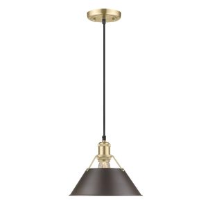 Golden - 3306-M BCB-RBZ - One Light Pendant - Orwell - Brushed Champagne Brass