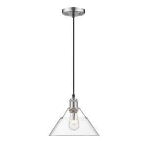 Golden - 3306-M PW-CLR - One Light Pendant - Orwell - Pewter