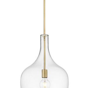 Millennium - 28501-VB - One Light Pendant - Lamara - Vintage Brass