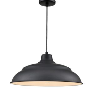 Millennium - RALWHC20-SB - One Light Pendant - R Series - Satin Black