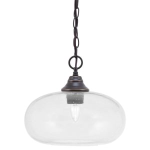 Toltec Lighting - 10-DG-206 - One Light Pendant - Chain - Dark Granite