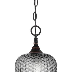 Toltec Lighting - 11-BC-4912 - One Light Mini Pendant - Chain - Black Copper
