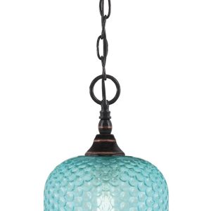 Toltec Lighting - 11-BC-4915 - One Light Mini Pendant - Chain - Black Copper