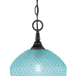 Toltec Lighting - 11-BC-4925 - One Light Mini Pendant - Chain - Black Copper