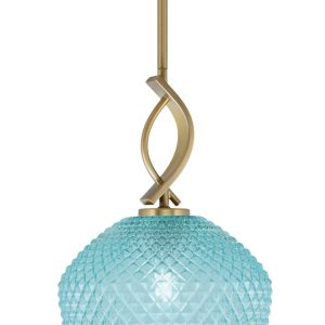 Toltec Lighting - 3901-NAB-4925 - One Light Mini Pendant - Cavella - New Age Brass