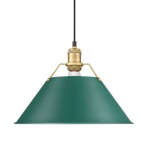 Golden - 3306-L BCB-GN - One Light Pendant - Orwell - Brushed Champagne Brass