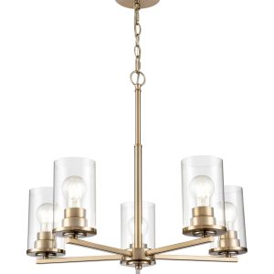 Millennium - 2715-MG - Five Light Chandelier - Verlana - Modern Gold