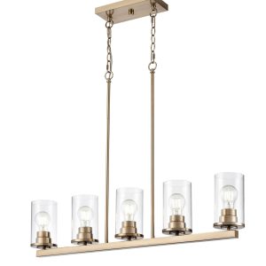 Millennium - 2725-MG - Five Light Chandelier - Verlana - Modern Gold