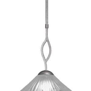 Toltec Lighting - 241-AS-711 - One Light Pendant - Revo - Aged Silver