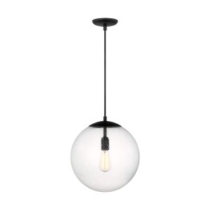 Visual Comfort Studio - 6801801-112 - One Light Pendant - Leo - Hanging Globe - Midnight Black