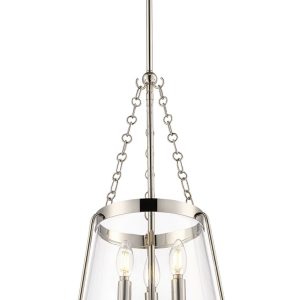 Millennium - 21403-PN - Three Light Pendant - Adabella - Polished Nickel