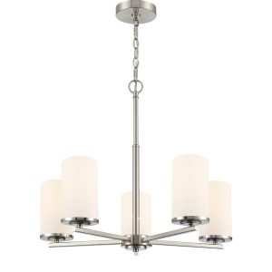 Millennium - 2715WG-BN - Five Light Chandelier - Verlana - Brushed Nickel