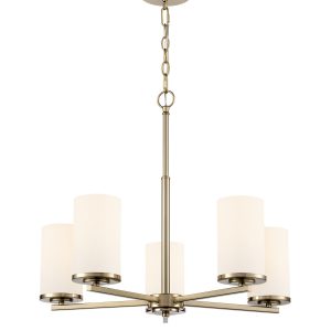 Millennium - 2715WG-MG - Five Light Chandelier - Verlana - Modern Gold