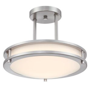 Westinghouse Lighting - 6136600 - LED Semi-Flush Mount - Lauderdale - Brushed Nickel