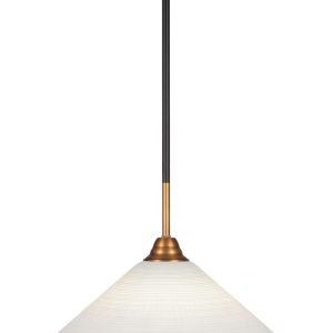 Toltec Lighting - 3401-MBBR-4011 - One Light Pendant - Paramount - Matte Black & Brass