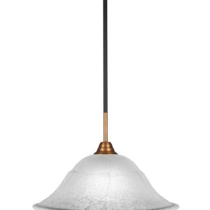 Toltec Lighting - 3401-MBBR-53615 - One Light Pendant - Paramount - Matte Black & Brass