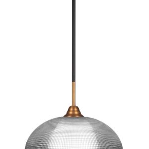Toltec Lighting - 3401-MBBR-540 - One Light Pendant - Paramount - Matte Black & Brass