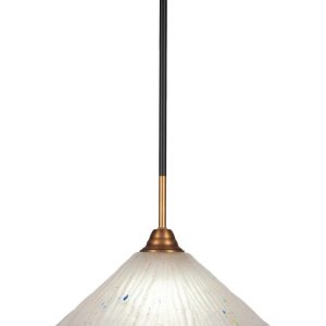 Toltec Lighting - 3401-MBBR-711 - One Light Pendant - Paramount - Matte Black & Brass