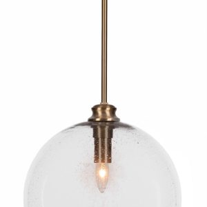 Toltec Lighting - 70-NAB-4390 - One Light Pendant - Kimbro - New Age Brass