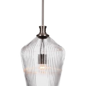 Toltec Lighting - 73-BN-4650 - One Light Pendant - Carina - Brushed Nickel