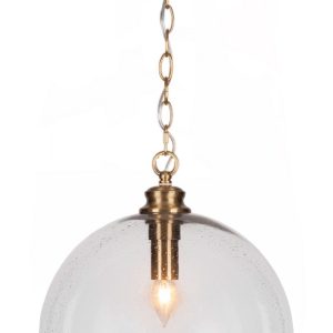 Toltec Lighting - 90-NAB-4390 - One Light Pendant - Kimbro - New Age Brass