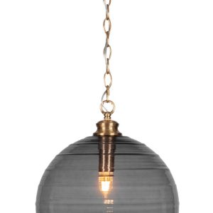 Toltec Lighting - 90-NAB-5142 - One Light Pendant - Malena - New Age Brass