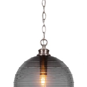 Toltec Lighting - 91-BN-5132 - One Light Pendant - Malena - Brushed Nickel