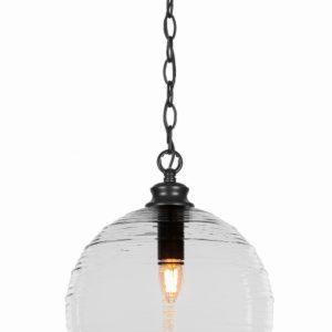 Toltec Lighting - 91-MB-5130 - One Light Pendant - Malena - Matte Black