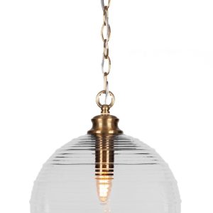Toltec Lighting - 91-NAB-5130 - One Light Pendant - Malena - New Age Brass