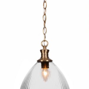 Toltec Lighting - 96-NAB-4630 - One Light Pendant - Carina - New Age Brass