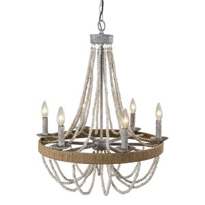 Brio Lighting - LU101 - Six Light Chandelier - Lusteria - Gray
