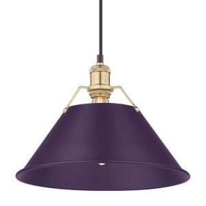 Golden - 3306-L BCB-EP - One Light Pendant - Orwell - Brushed Champagne Brass