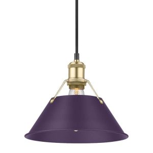 Golden - 3306-M BCB-EP - One Light Pendant - Orwell - Brushed Champagne Brass