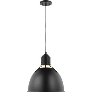 Visual Comfort Studio - 6680301-112 - One Light Pendant - Huey - Midnight Black