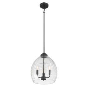 Millennium - 9983-MB - Three Light Pendant - Miravelle - Matte Black