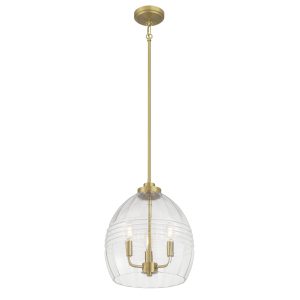 Millennium - 9983-VB - Three Light Pendant - Miravelle - Vintage Brass