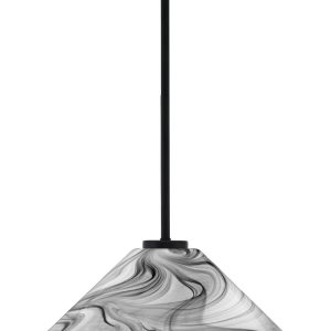 Toltec Lighting - 6201-MB-2169 - One Light Pendant - Sandia - Matte Black