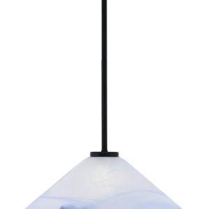 Toltec Lighting - 6201-MB-514 - One Light Pendant - Sandia - Matte Black