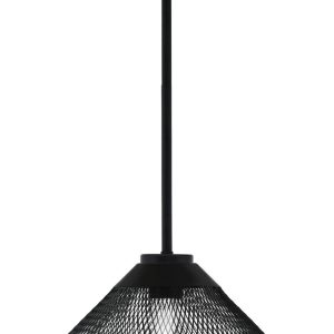 Toltec Lighting - 6201-MB-808-MB - One Light Pendant - Sandia - Matte Black