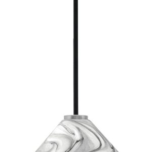 Toltec Lighting - 6201-MBGP-2129 - One Light Mini Pendant - Sandia - Matte Black & Graphite