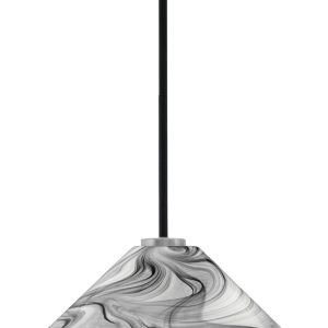 Toltec Lighting - 6201-MBGP-2169 - One Light Pendant - Sandia - Matte Black & Graphite