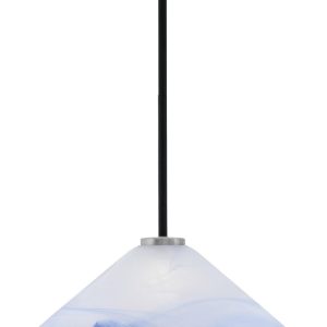 Toltec Lighting - 6201-MBGP-514 - One Light Pendant - Sandia - Matte Black & Graphite