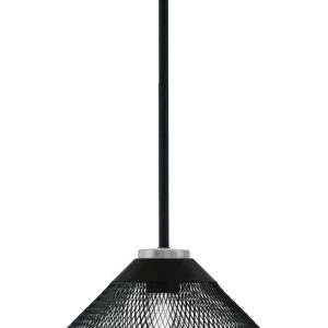 Toltec Lighting - 6201-MBGP-808-MB - One Light Mini Pendant - Sandia - Matte Black & Graphite