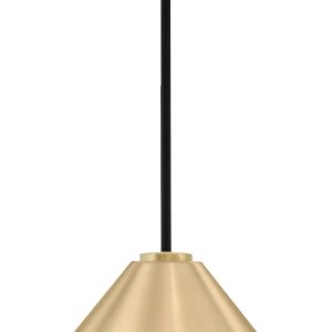 Toltec Lighting - 6201-MBNAB-420-NAB - One Light Pendant - Sandia - Matte Black & New Age Brass