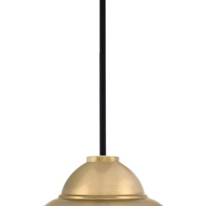 Toltec Lighting - 6201-MBNAB-428-NAB - One Light Pendant - Sandia - Matte Black & New Age Brass