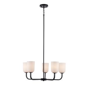 Trans Globe Imports - 72035 BK - Five Light Chandelier - Capri - Black
