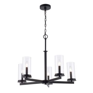 Trans Globe Imports - 72045 BK - Five Light Chandelier - Carter - Black