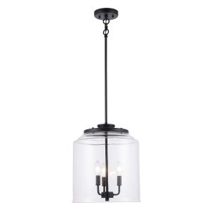 Trans Globe Imports - 72050-3 BK - Three Light Pendant - Zoe - Black