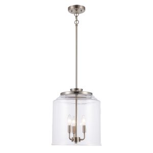 Trans Globe Imports - 72050-3 BN - Three Light Pendant - Zoe - Brushed Nickel