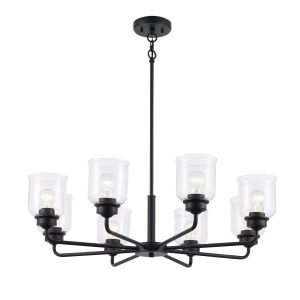 Trans Globe Imports - 72058 BK - Eight Light Chandelier - Zoe - Black